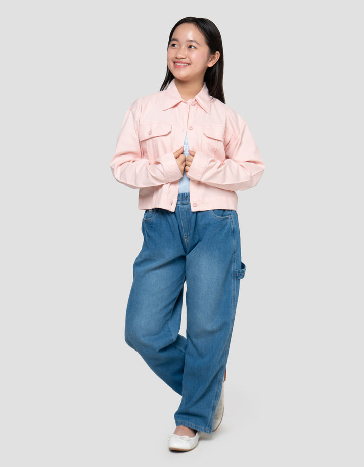 Nevada Basic Pocket Jaket Anak Perempuan