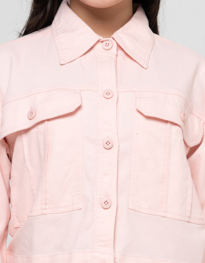 Nevada Basic Pocket Jaket Anak Perempuan