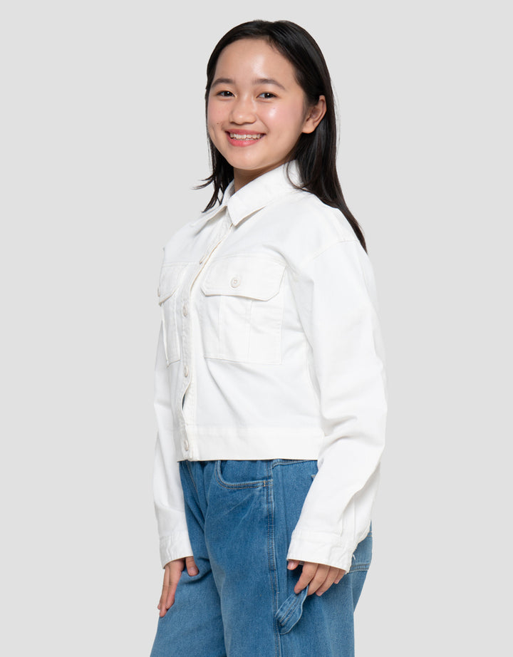 Nevada Basic Pocket Jaket Anak Perempuan