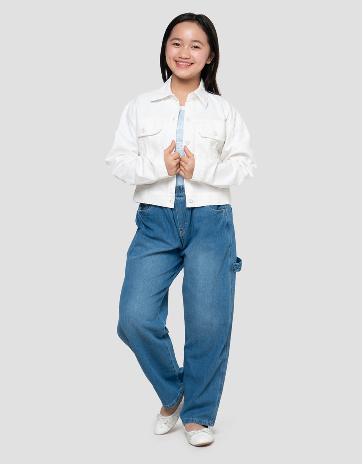 Nevada Basic Pocket Jaket Anak Perempuan