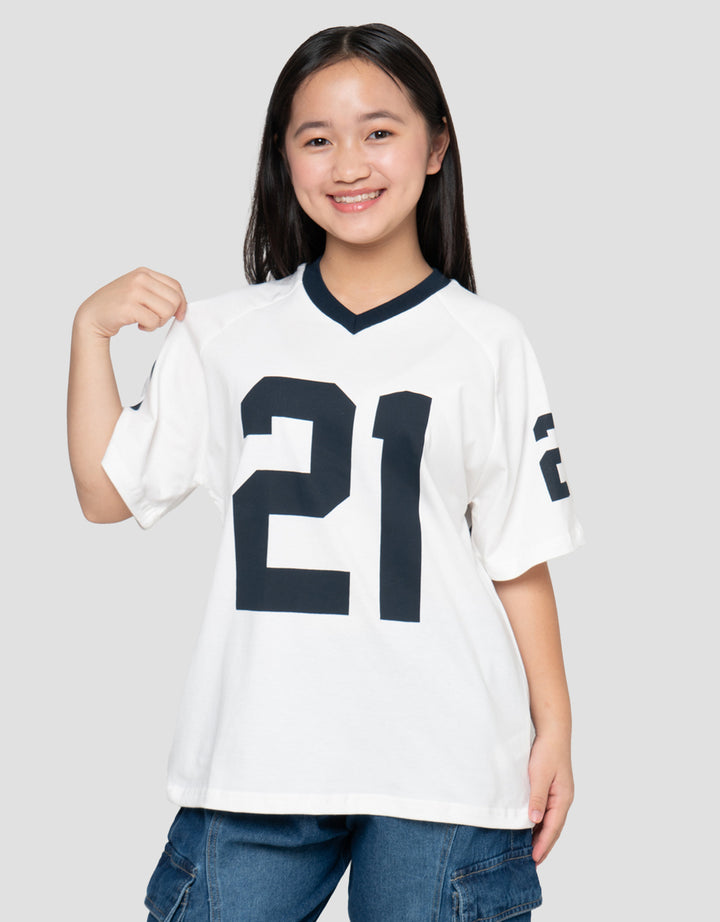 Nevada Raglan 21 Bear Us Kaos Oversize Anak Perempuan
