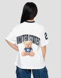 Nevada Raglan 21 Bear Us Kaos Oversize Anak Perempuan