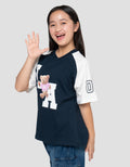 Nevada Raglan La Kaos Oversize Anak Perempuan