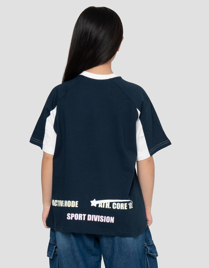 Nevada Raglan 24 Kaos Oversize Anak Perempuan