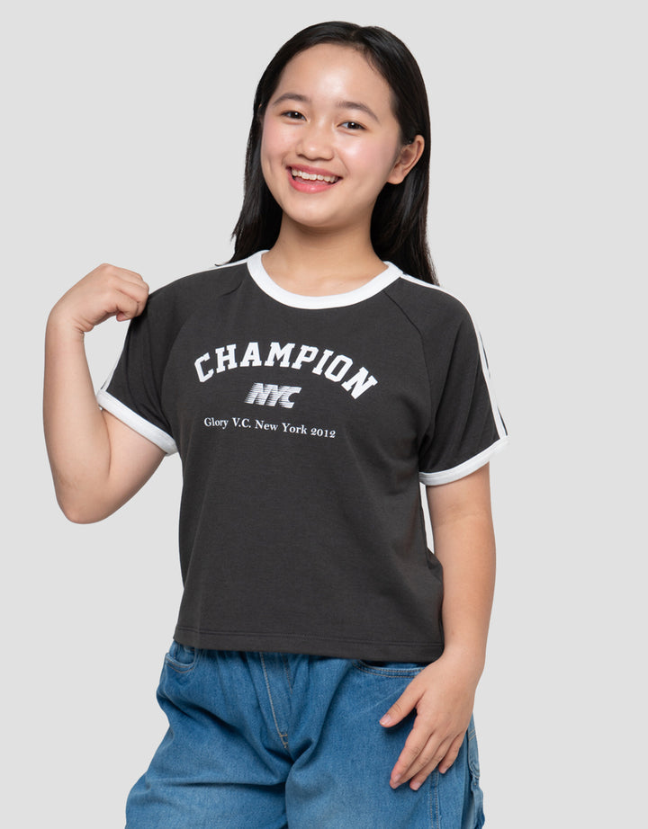 Nevada Stripe Champion Kaos Anak Perempuan