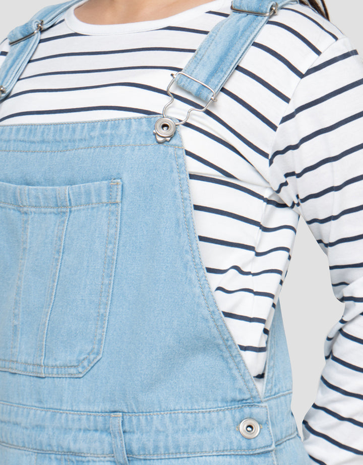 NEVADA MIDI DRESS DENIM OVERALL WITH INNER ANAK PEREMPUAN