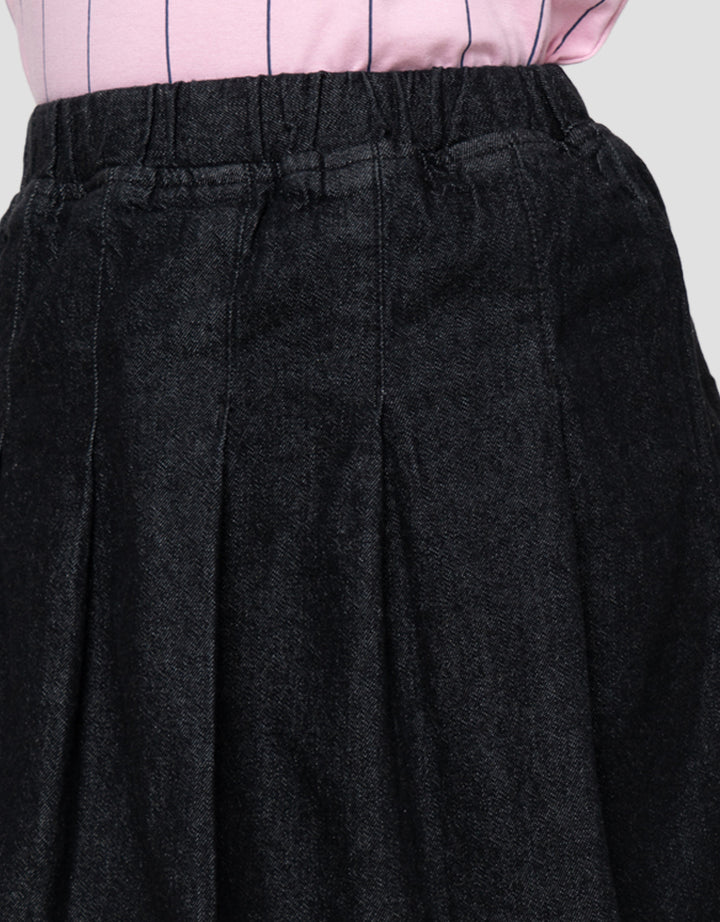 Nevada Lipit Skort Denim Anak Perempuan