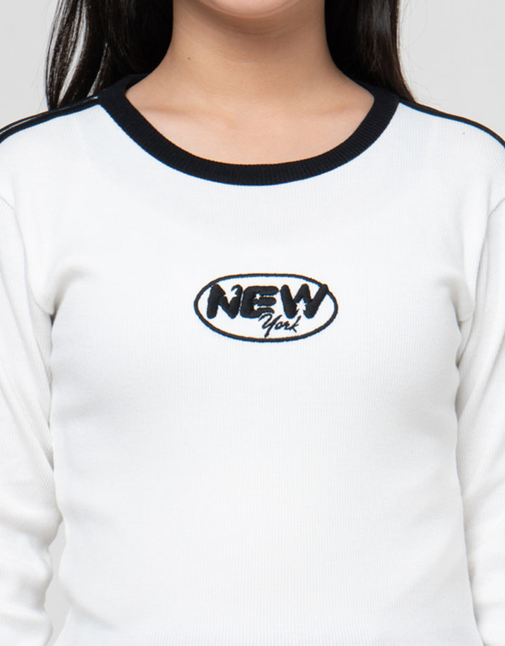 Nevada Stripe Embro Kaos Anak Perempuan