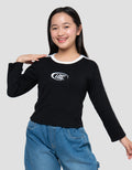 Nevada Stripe Embro Kaos Anak Perempuan