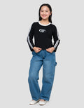 Nevada Stripe Embro Kaos Anak Perempuan