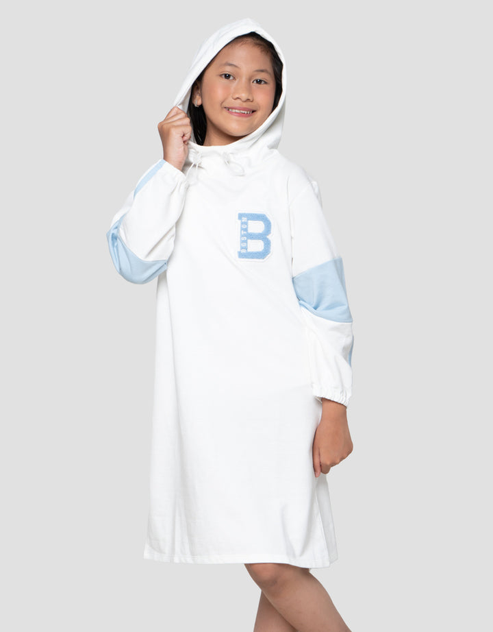 Nevada Hoodie Stoper Aplikasi Dress Anak Perempuan