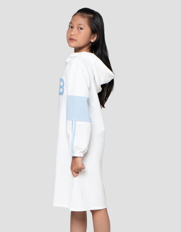 Nevada Hoodie Stoper Aplikasi Dress Anak Perempuan