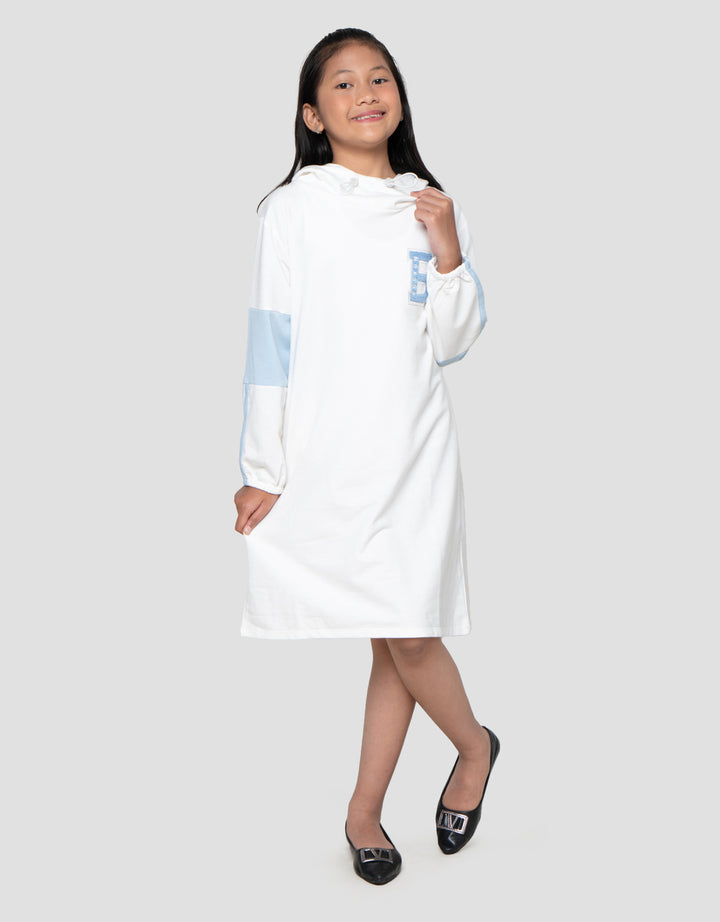 Nevada Hoodie Stoper Aplikasi Dress Anak Perempuan