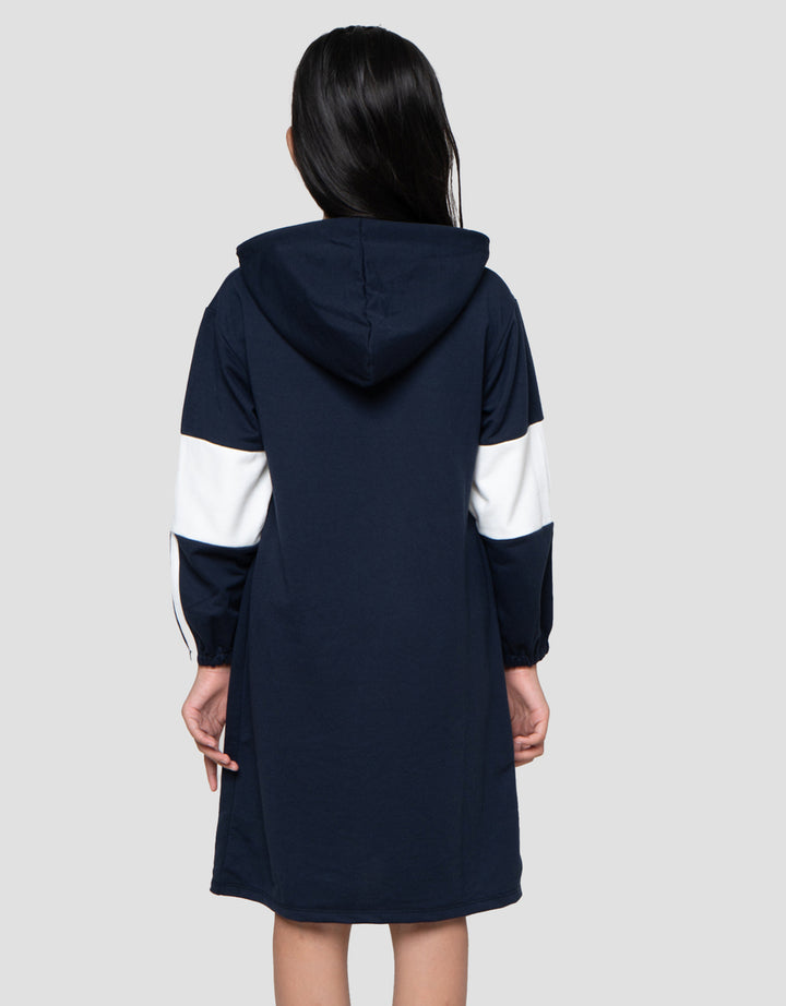 Nevada Hoodie Stoper Aplikasi Dress Anak Perempuan