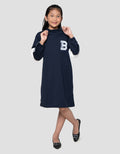 Nevada Hoodie Stoper Aplikasi Dress Anak Perempuan