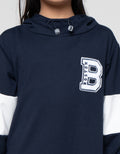 Nevada Hoodie Stoper Aplikasi Dress Anak Perempuan