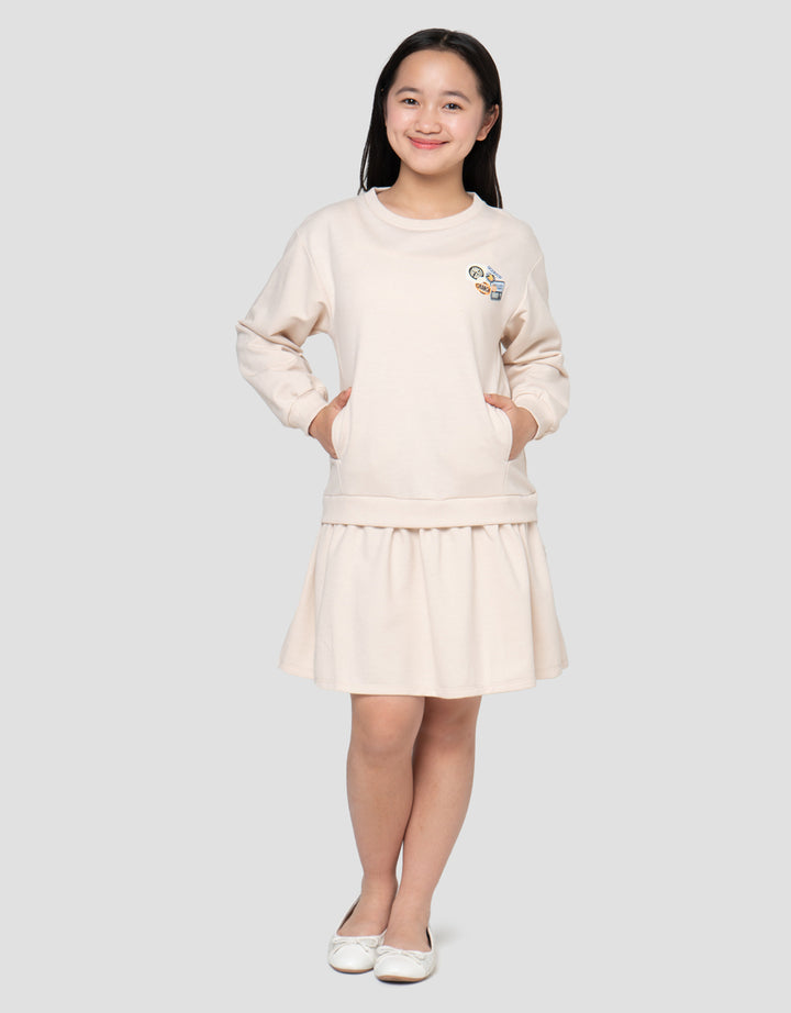NEVADA APLIKASI MIDI DRESS ANAK PEREMPUAN