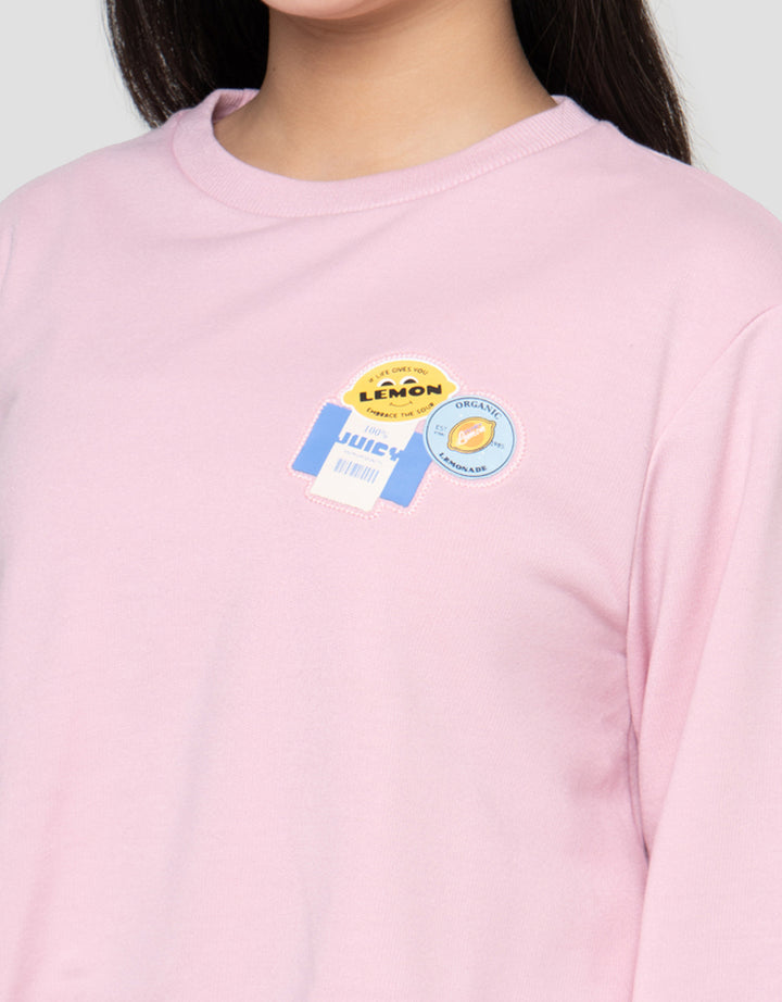 NEVADA APLIKASI SABLON BORDIR SWEATER ANAK PEREMPUAN