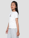 Nevada  Rib Boat Neck Just Chill Cherry Kaos Anak Perempuan
