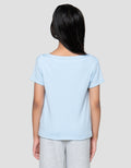 Nevada  Rib Boat Neck Aplikasi Iconic Bow Kaos Anak Perempuan