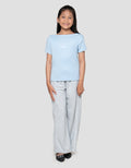 Nevada  Rib Boat Neck Aplikasi Iconic Bow Kaos Anak Perempuan