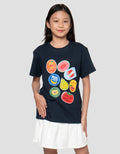 Nevada Sablon Dtf Fruit 3 Kaos Anak Perempuan