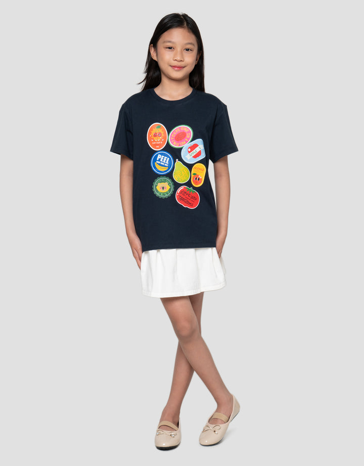 Nevada Sablon Dtf Fruit 3 Kaos Anak Perempuan