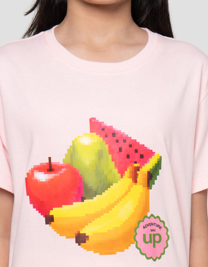 Nevada Sablon Dtf Fruit 4 Kaos Anak Perempuan