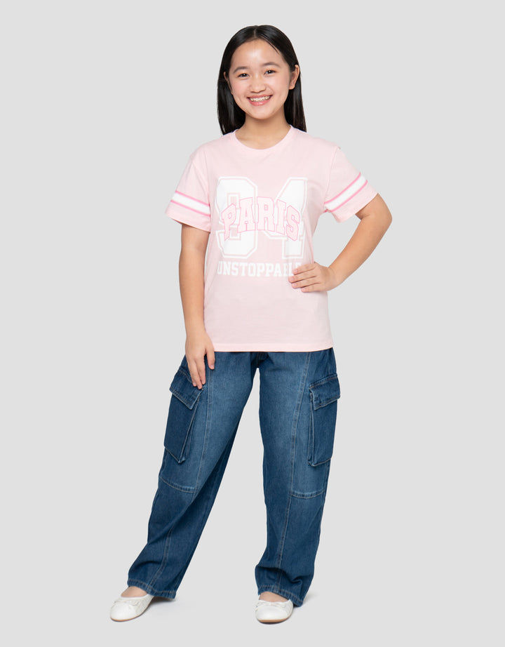 Nevada Sablon Number City 01 Kaos Anak Perempuan