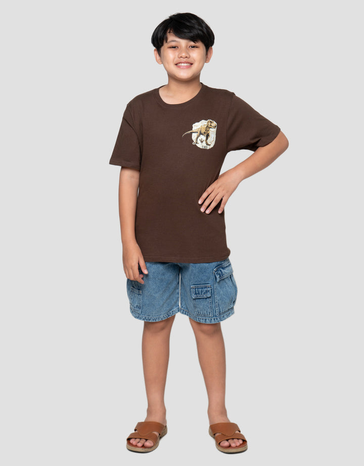 Nevada Sablon Dino Dtf 2 Kaos Anak Laki-Laki