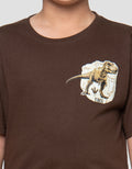 Nevada Sablon Dino Dtf 2 Kaos Anak Laki-Laki