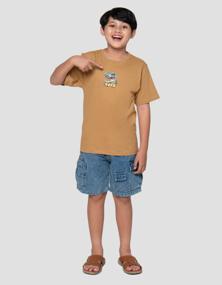 Nevada Sablon Dino Dtf 3 Kaos Anak Laki-Laki