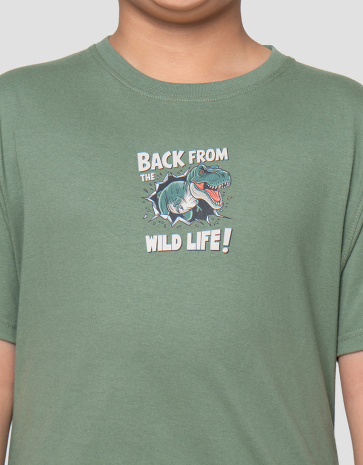 Nevada Sablon Dino Dtf 4 Kaos Anak Laki-Laki