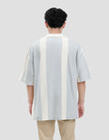 Nevada Stripe Vertical Varsity Look - Style 1 Kaos Polo Oversize Pria