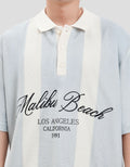 Nevada Stripe Vertical Varsity Look - Style 1 Kaos Polo Oversize Pria