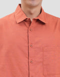 Nevada Basic Solid Slub Reg Collar - Reg Fit Kemeja Pria