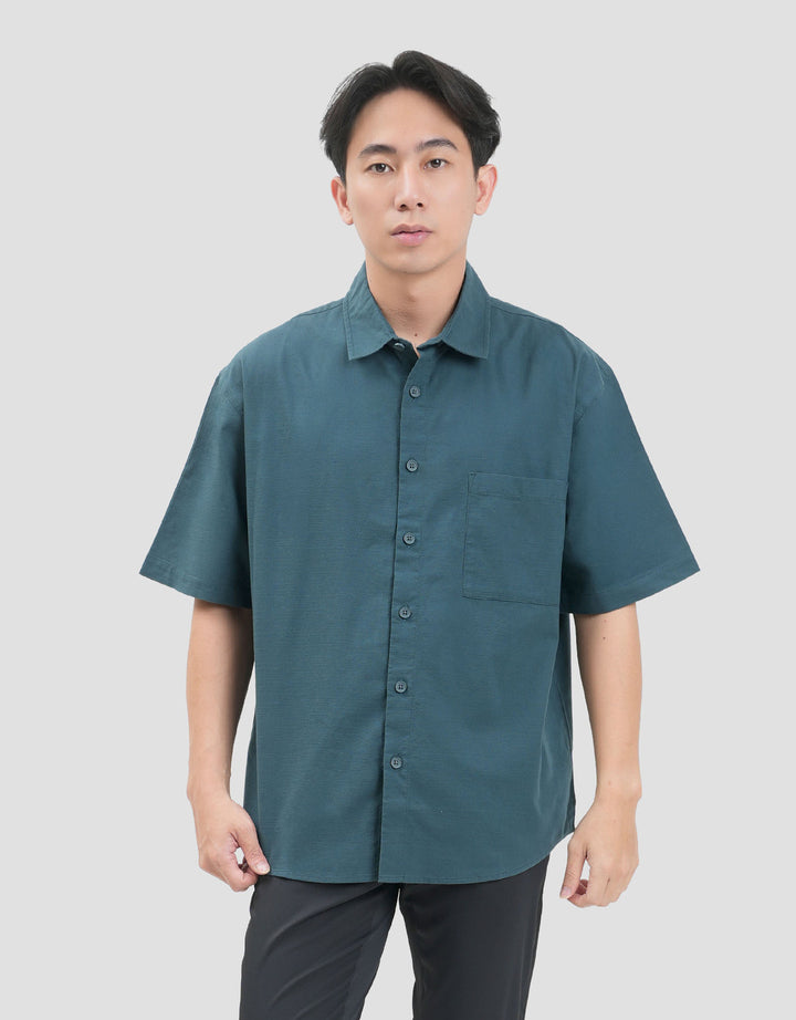 Nevada Basic Solid Slub Reg Collar - Reg Fit Kemeja Pria