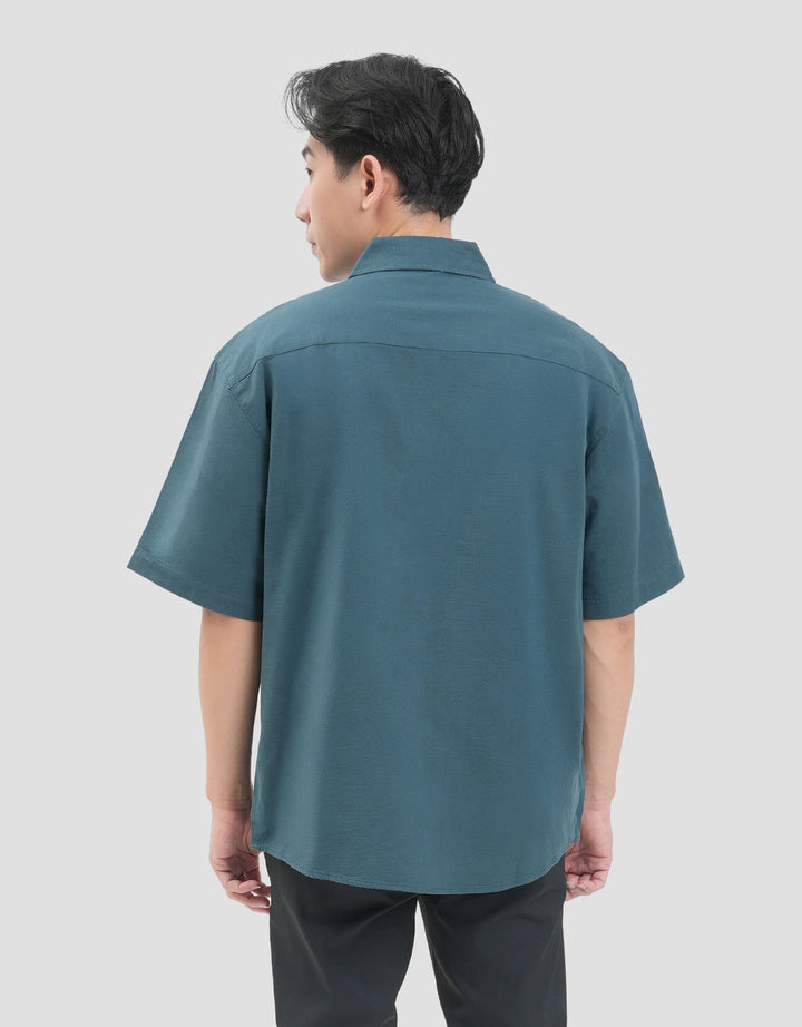 Nevada Basic Solid Slub Reg Collar - Reg Fit Kemeja Pria