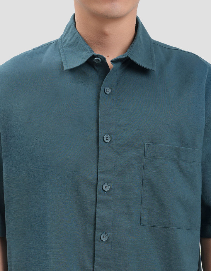 Nevada Basic Solid Slub Reg Collar - Reg Fit Kemeja Pria