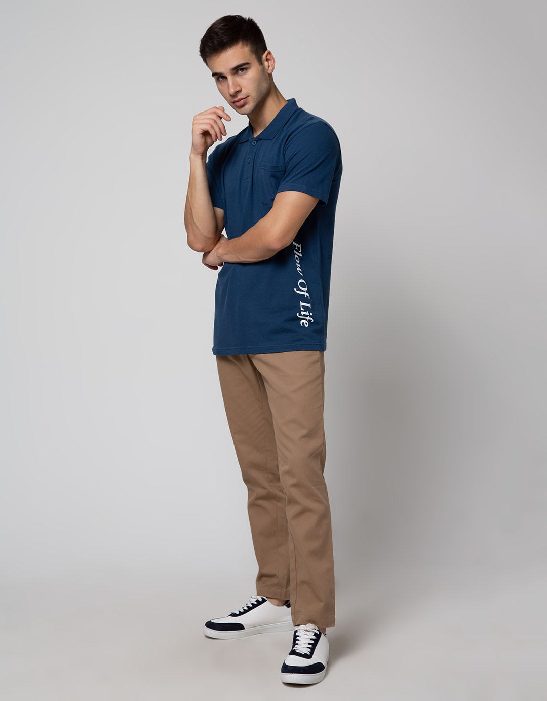 Nevada Jersey Print Polo Shirt Pria