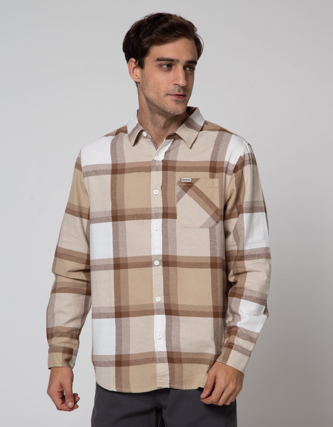 Nevada Checked Flanel Kemeja Pria