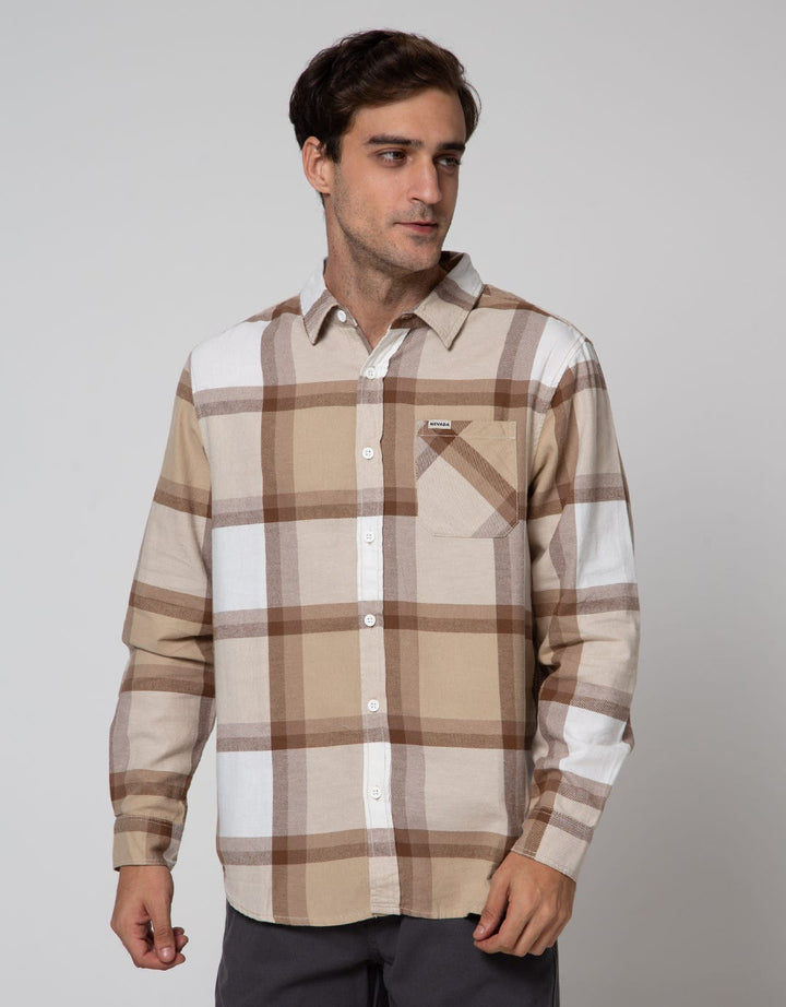 Nevada Checked Flanel Kemeja Pria