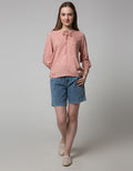 Connexion 7/8 Blouse Print Flower Double Tie Neck