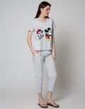 Disney Short Sleeve Pyjama Pants Mickey Minnie