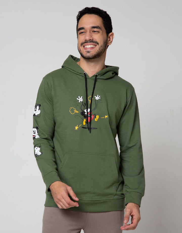 Disney Sweatshirt Hood Print Mky Running