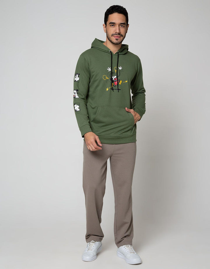 Disney Sweatshirt Hood Print Mky Running