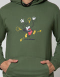 Disney Sweatshirt Hood Print Mky Running