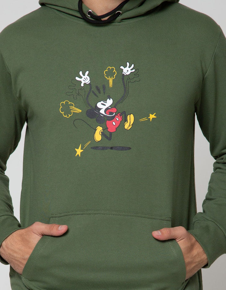 Disney Sweatshirt Hood Print Mky Running
