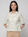 Connexion Short Sleeve Shirt Sleeve 2 Pocket Print Bamboo