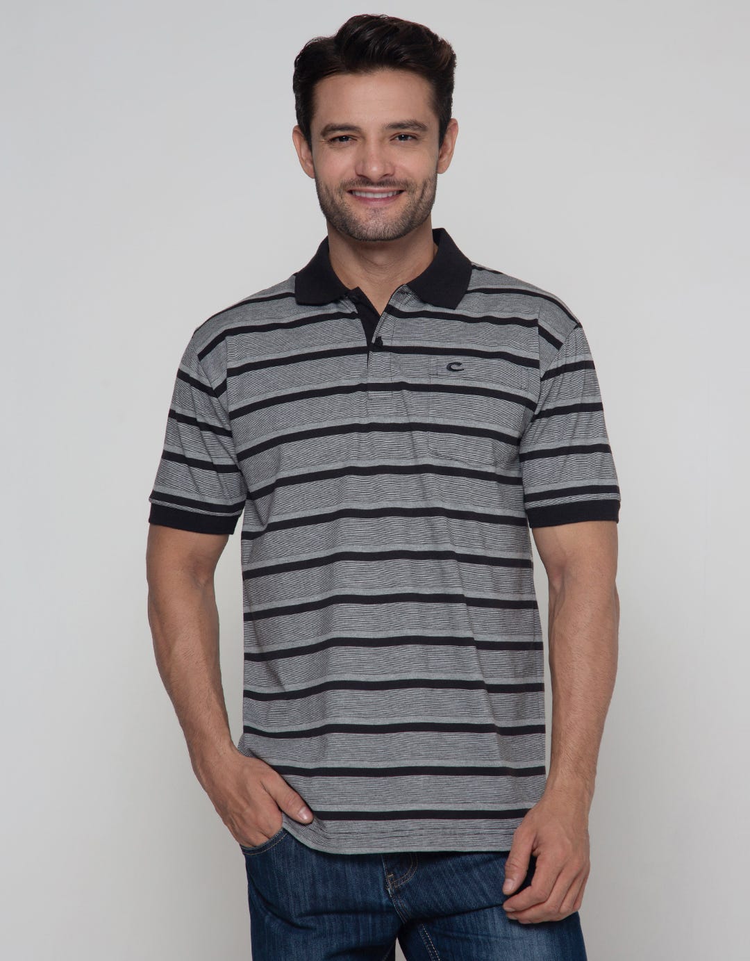 Cole Polo Shirt Stripe Melange Fider